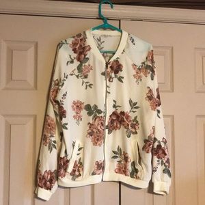 Floral bomber jacket